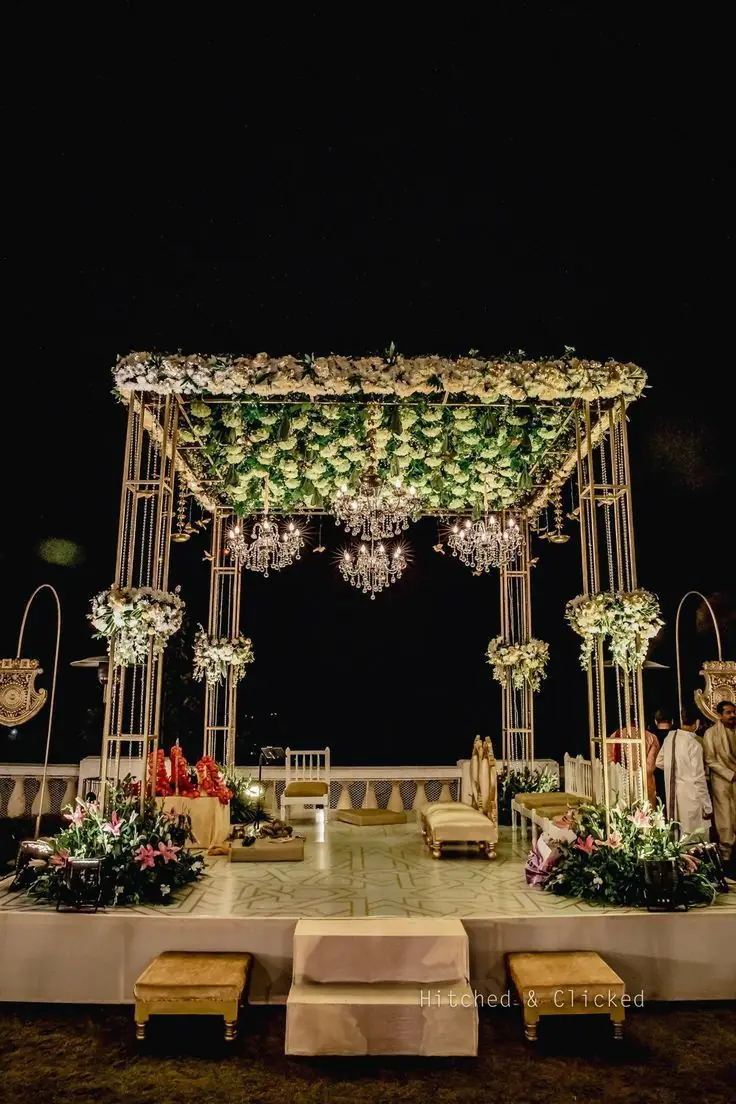Garden mandap decoration for destination wedding Udaipur