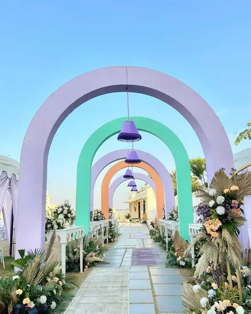 Marigold Haldi function decor Udaipur